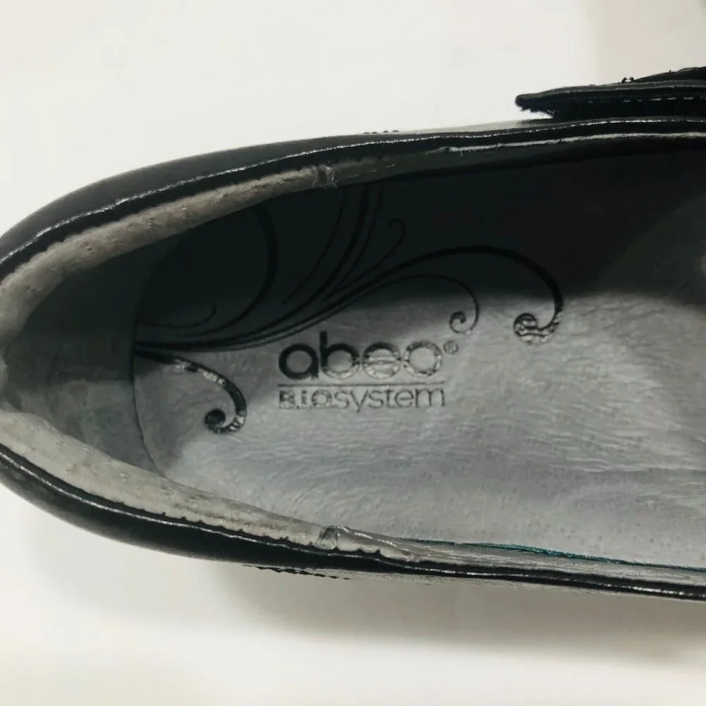 Abeo Black Mary Jane Shoes Women 8N Leather Whimsigoth Minimalist Goth‎ Witchy